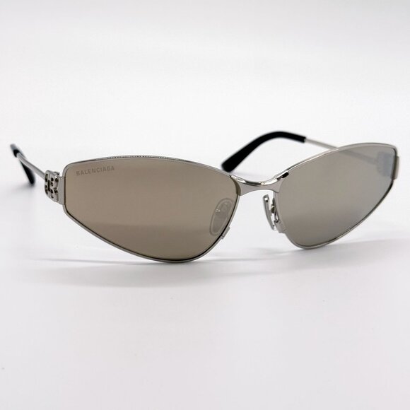 NEW BALENCIAGA SUNGLASSES BB0335S 006 SILVER UNISEX EYEWEAR main image 8